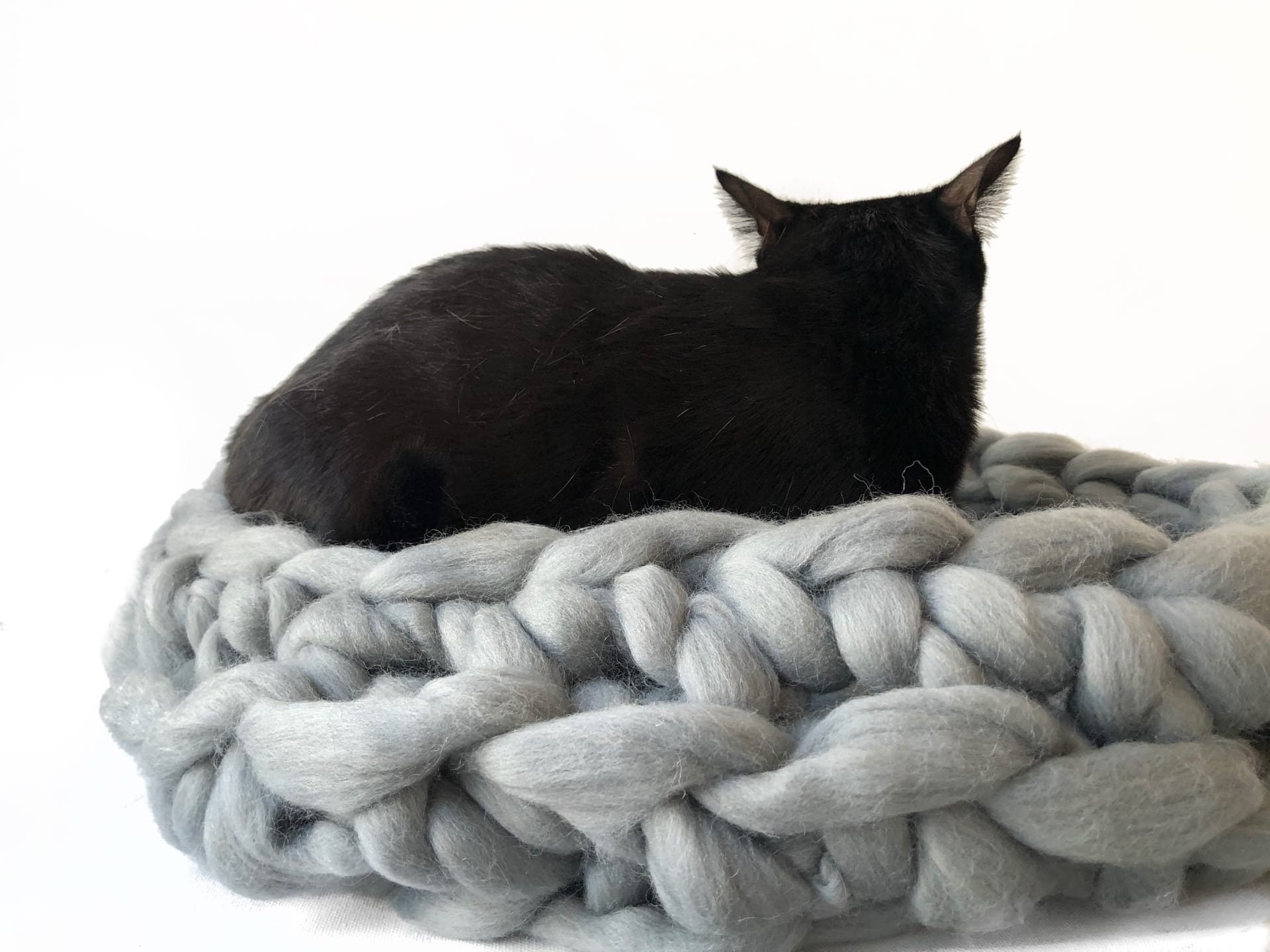 Round cat bed crochet pattern cat bed video pattern dog bed Etsy