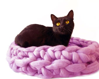 chunky pet bed pattern kitty couch crochet pattern cat bed video pattern dog bed pattern dog couch cat owner Christmas gift cat lover