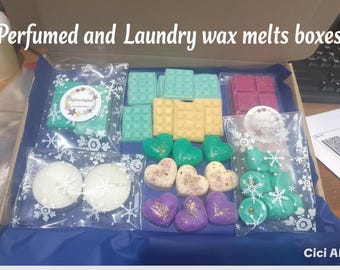 Perfume and Laundry Scented Soy Wax Melts Selection Boxes Mixed Shapes & Scents