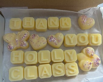 Thank You Teacher Gift, Teaching Gifts: Personalised Teacher Thank You Soy Wax Melt Gift Set