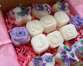 New Job Gift, New Mum Wax Melt Gift Box: Handmade Soy Melts, Laundry Scent