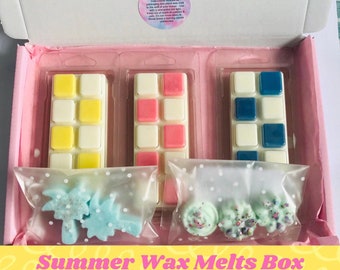 Summer Scented Wax Melts Gift Box: Handmade Vegan Scents