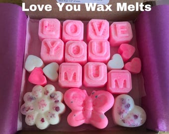 Love You Soy Wax Melts Gift Set: Handmade Scented Melts Mothers Day