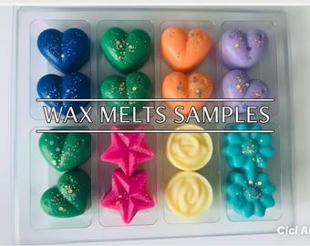 Scented Wax Melt Sample Box: 16 Handmade Soy Wax Hearts