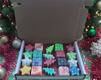 Christmas Soy Wax Melts Gift Box, Festive Scents