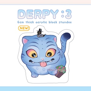 NEW! kpop demon hunters DERPY standee block (2.5&quot; acrylic, 9mm thick block) - tiger kpdh