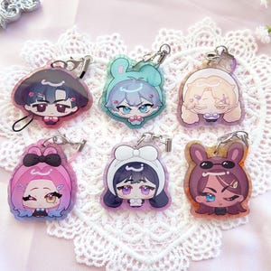 alien stage mini charms - mizi, sua, ivan, till, luka, hyna alnst