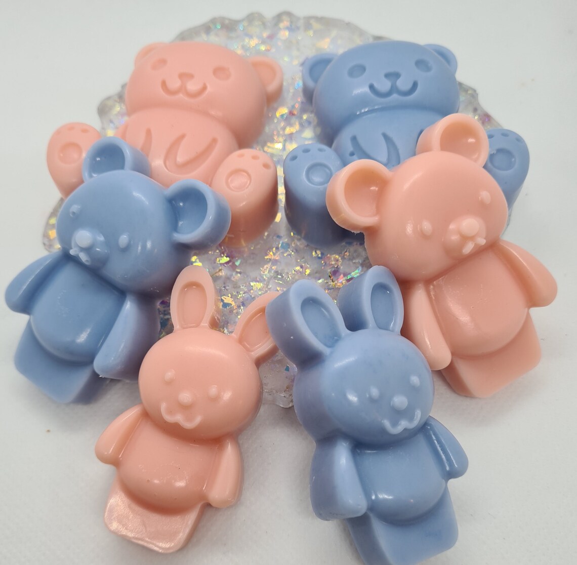 Baby shower wax melts team pink or team blur bears gifts Etsy