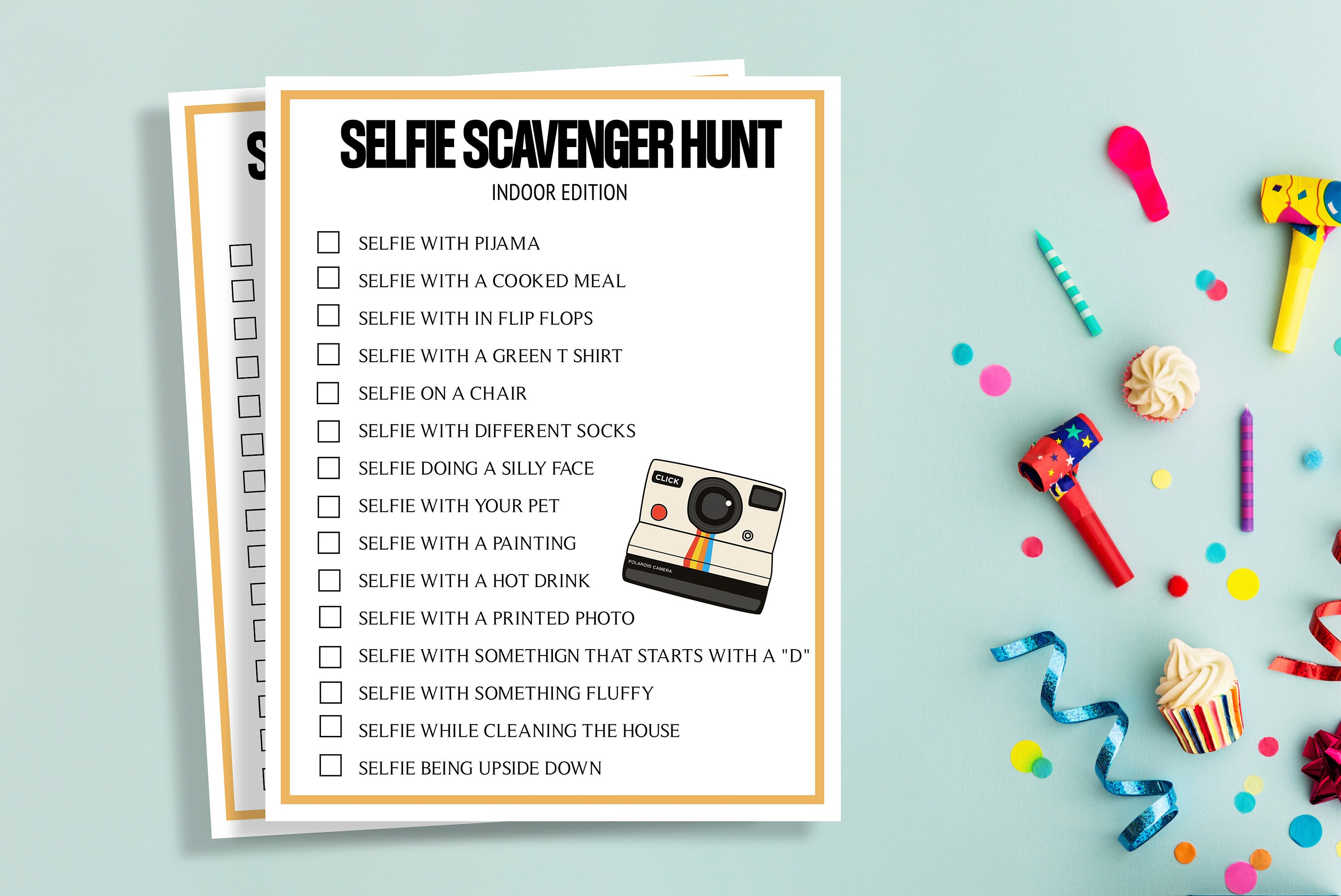 INDOOR SELFIE Scavenger Hunt Indoor Party Games Christmas Etsy