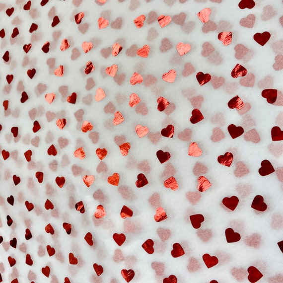 Feuilles imprimées en papier de soie rouge feuille coeur, mariage