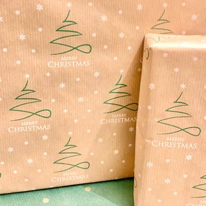 Christmas Wrapping Paper, Merry Christmas, Eco Friendly, 100% Recyclable, Xmas Wrapping Paper, Luxury Christmas Gift Wrapping paper