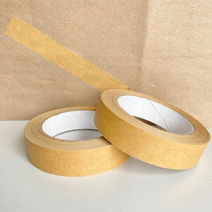 Fita adesiva de papel kraft ecológica, fita ecológica 24 mm x 50 metros, fita de embalagem kraft, fita adesiva marrom ecológica para encomendas