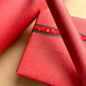 Matt Red Kraft Wrapping Paper, Sustainable Eco Friendly Kraft Paper, 100% Recycled & Recyclable, Luxury Sustainable Birthday Gift Wrap image 10