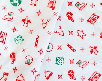 Papel de seda navideño, hojas de papel de seda de lujo, perfectas para envolver regalos de Navidad, ecológicas, biodegradables y 100% reciclables.