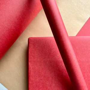 Matt Red Kraft Wrapping Paper, Sustainable Eco Friendly Kraft Paper, 100% Recycled & Recyclable, Luxury Sustainable Birthday Gift Wrap image 9