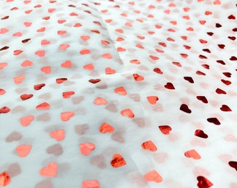 Hojas de papel de seda con estampado de corazones rojos, papel para envolver regalos para bodas, cumpleaños y ocasiones especiales, papel para envolver regalos ecológico.