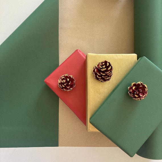 Christmas Red Green Gold Wrapping Paper Sheets, Gift Wrapping Paper,eco  Friendly Kraft Paper,100% Recycled & Recyclable, Luxury Gift Wrap 