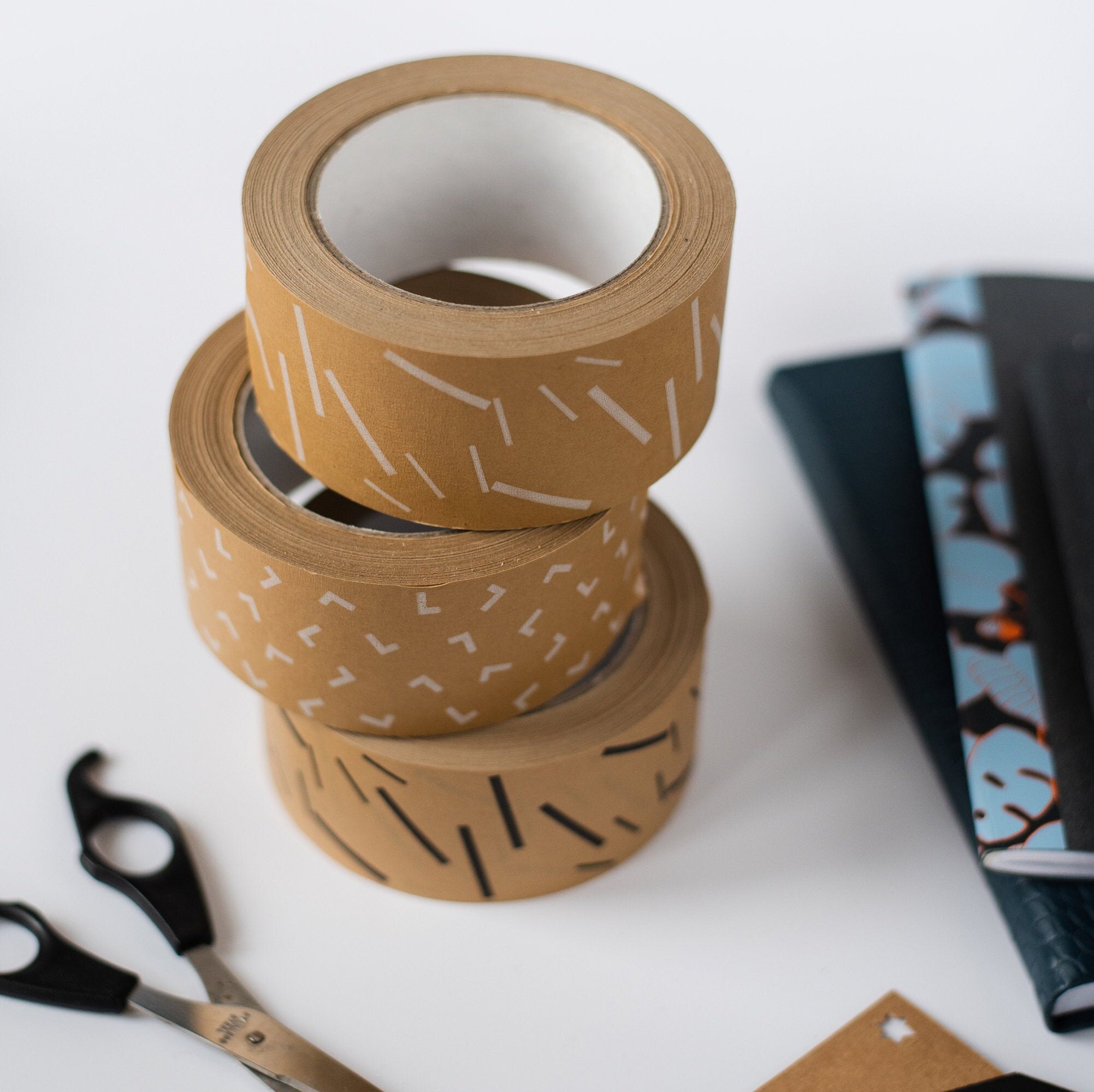 Kraft Packaging Tapedesigner Printed Eco Friendly Packing Etsy