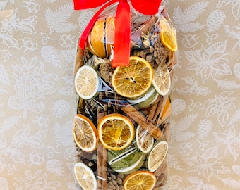 Christmas Pot pourri natural or scented consisting of pine cones green orange slices cinnamon and slices of orange *NEW CHEAPER 2025 PRICES*