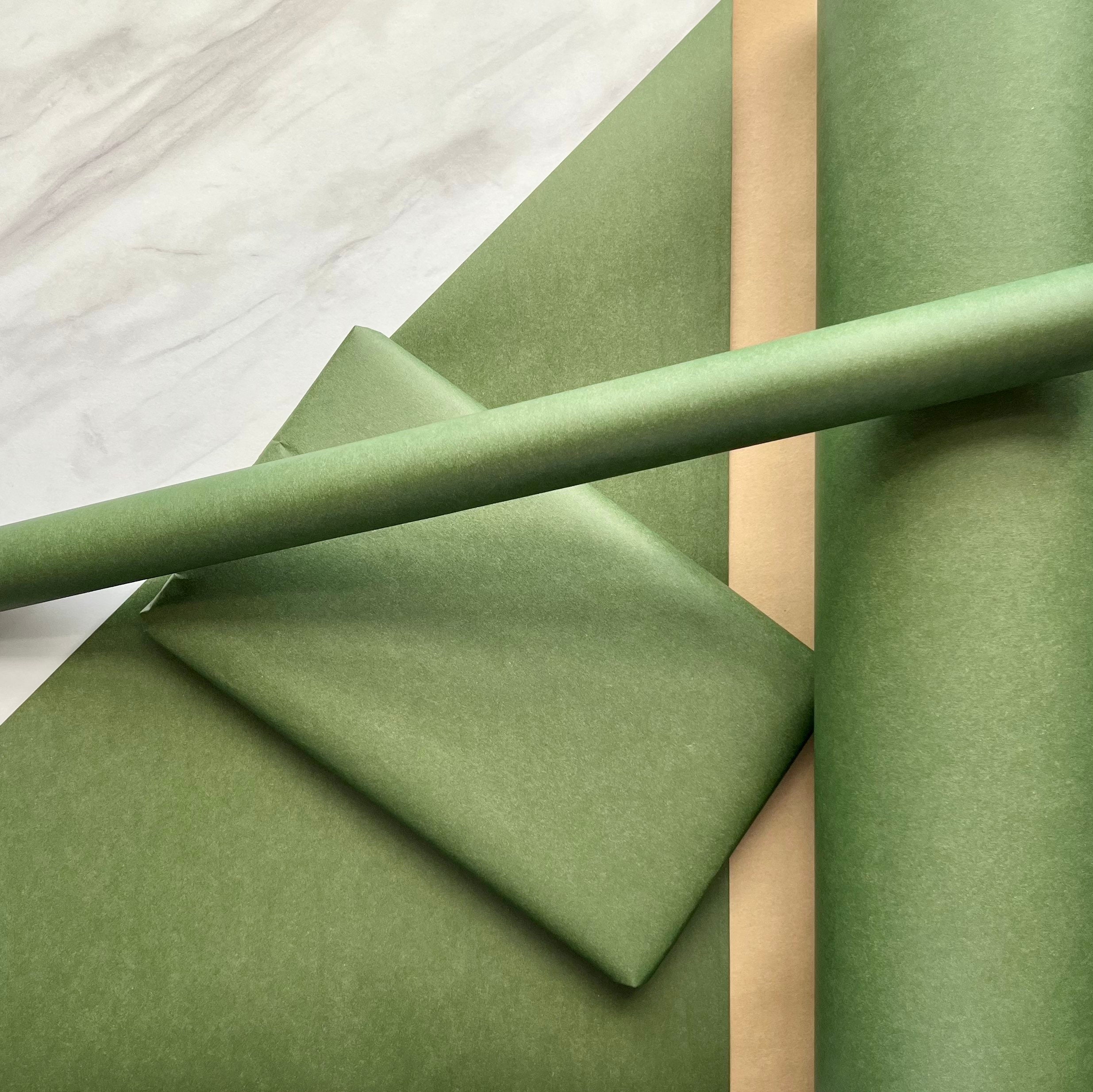 Mid Sage Green Eco Friendly Wrapping Paper - Solid Plain Green - Simpl –  Heart & Home Designs