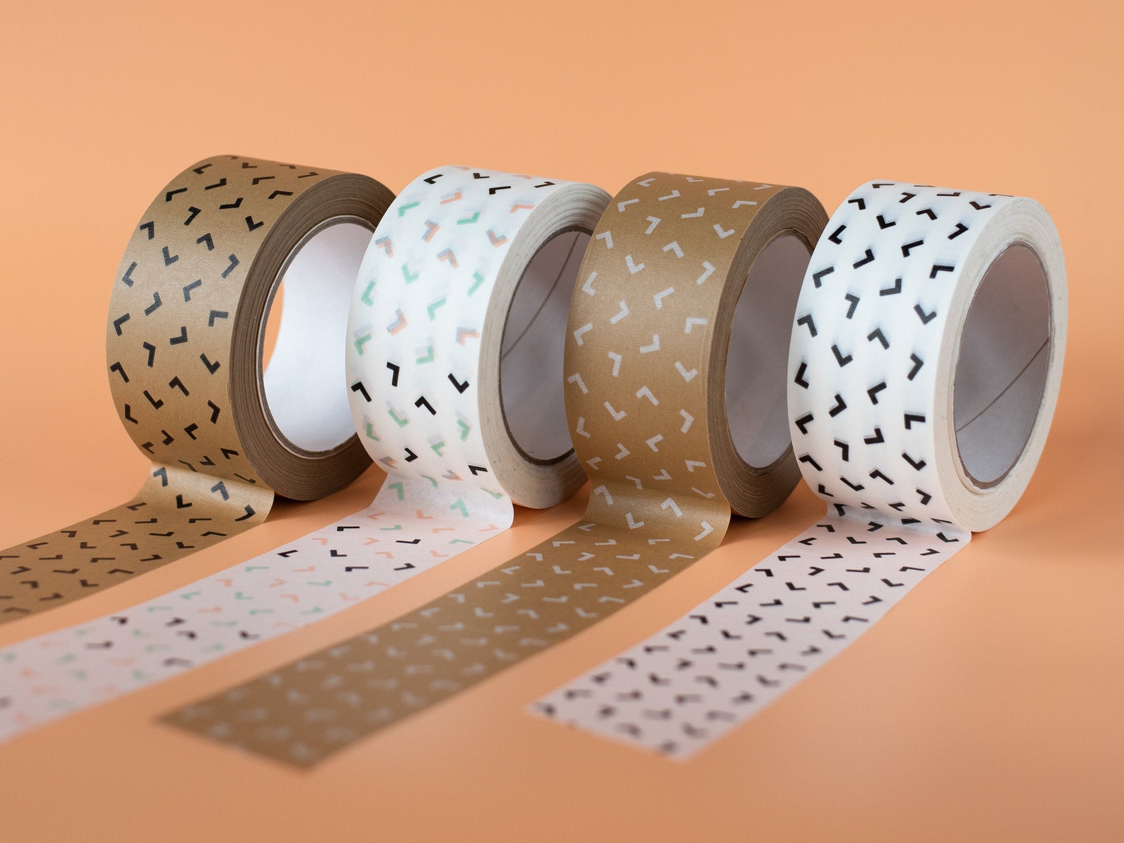 4 Kraft Packing Tapesdesigner Printed Taperecycled Packaging Etsy