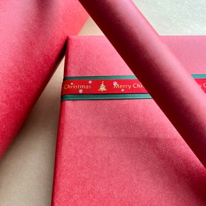 Matt Red Kraft Wrapping Paper, Sustainable Eco Friendly Kraft Paper, 100% Recycled & Recyclable, Luxury Sustainable Birthday Gift Wrap image 7