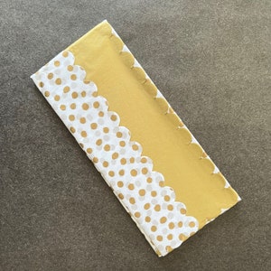 4 x Pois dorati + 6 x Fogli di carta velina dorata resistente 17GSM ecologica naturale