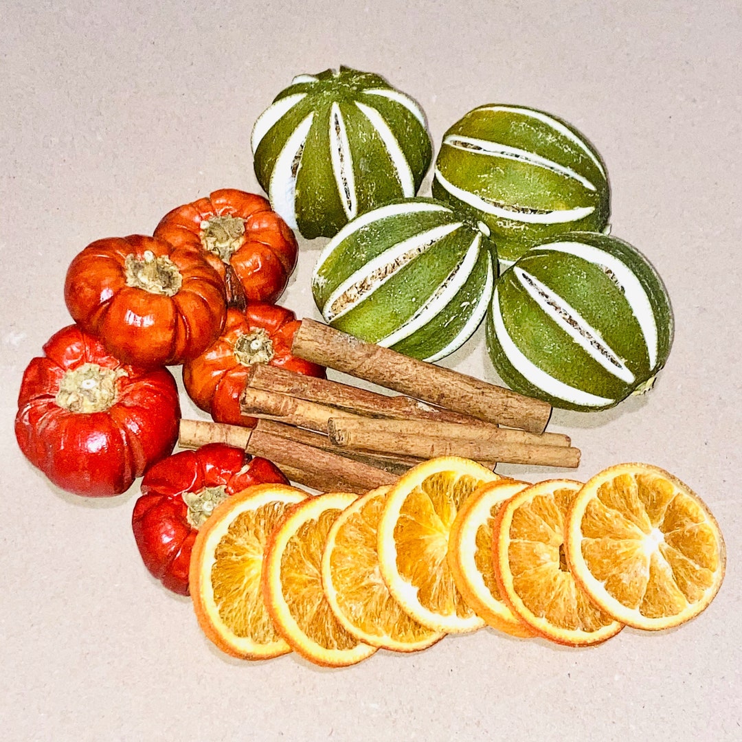 Floralcraft 25Pcs Dried Green Whole Oranges - Fresh Scented Dried Fruit
