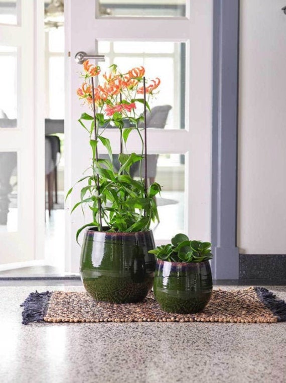 Indoor Plant Pot Hanging Plant Pot Blue Green Plant Pot Etsy UK