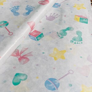 Carta da regalo in carta velina per neonati, carta da regalo per neonati, battesimo, baby shower, regalo per la mamma in arrivo, carta da regalo di lusso per neonati. Carta di lusso