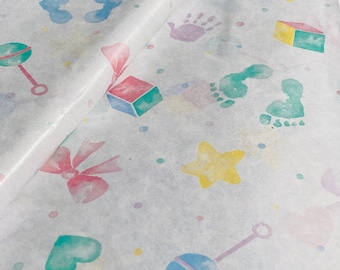 New Born Baby Tissue Paper Gift Wrap, Baby Gift Wrapping Paper, Christening, Baby Showers Mum To Be Gift Luxury Baby Gift Wrap. Luxury Paper