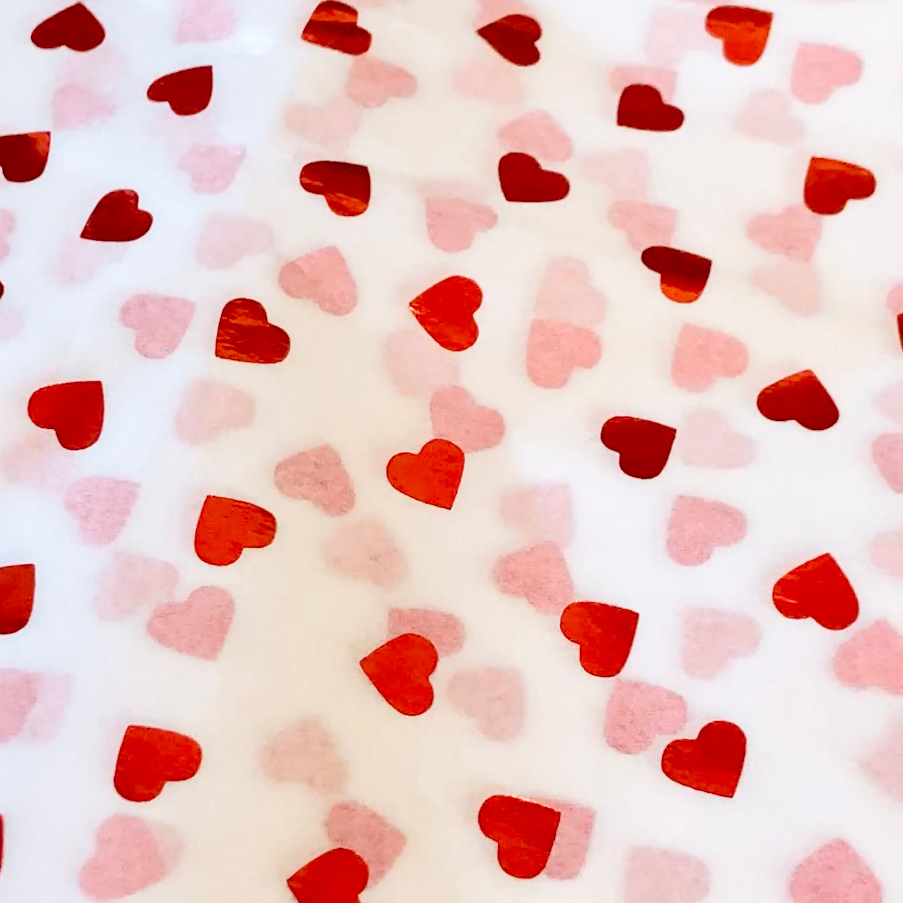 5 x feuilles de papier de soie imprimé coeur rouge brillant mariage,  anniversaire occasions spéciales papier d'emballage cadeau, emballage cadeau  de luxe écologique. -  France