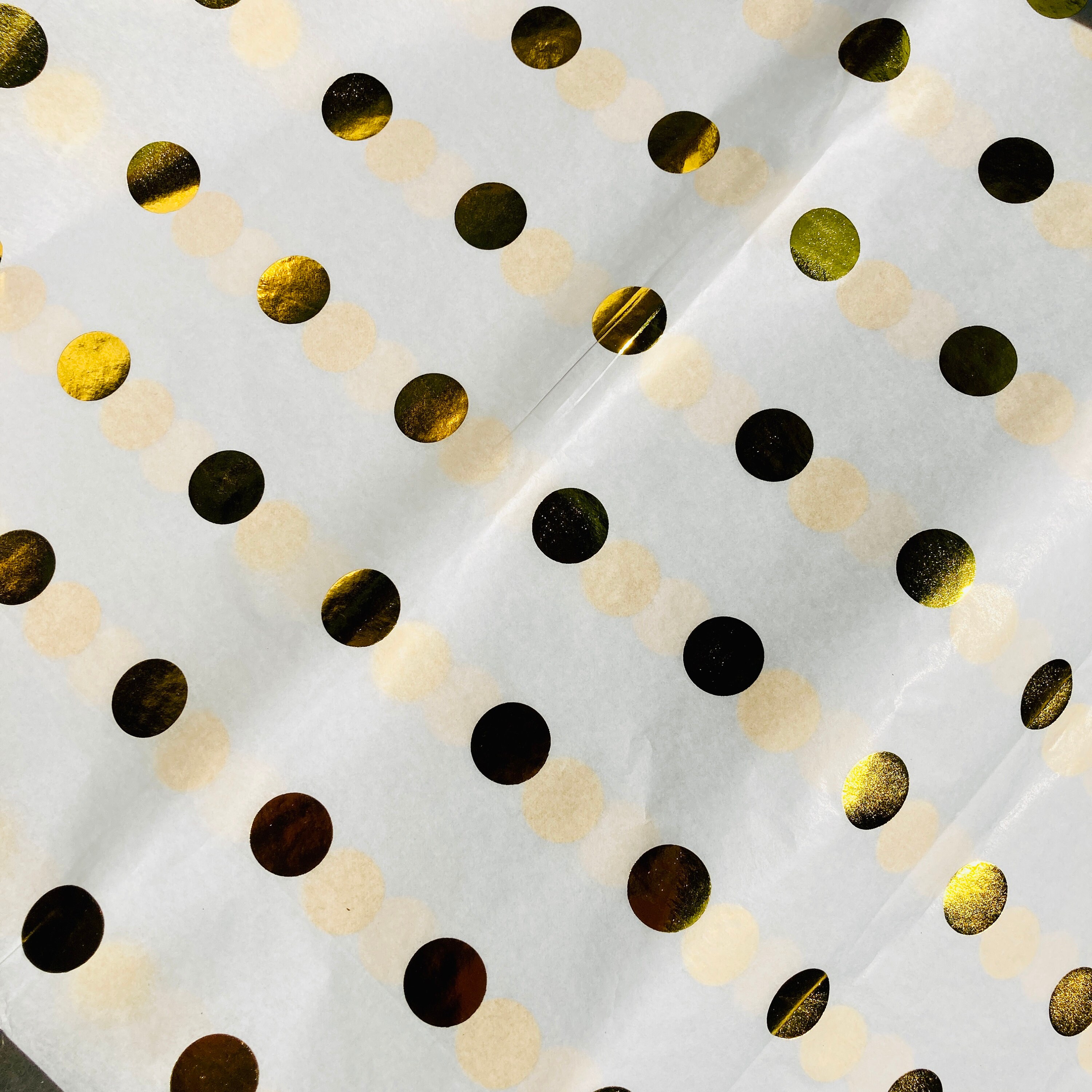 Polka Dot Tissue Paper Sheets Luxury Gold Foil Tissue Paper Etsy