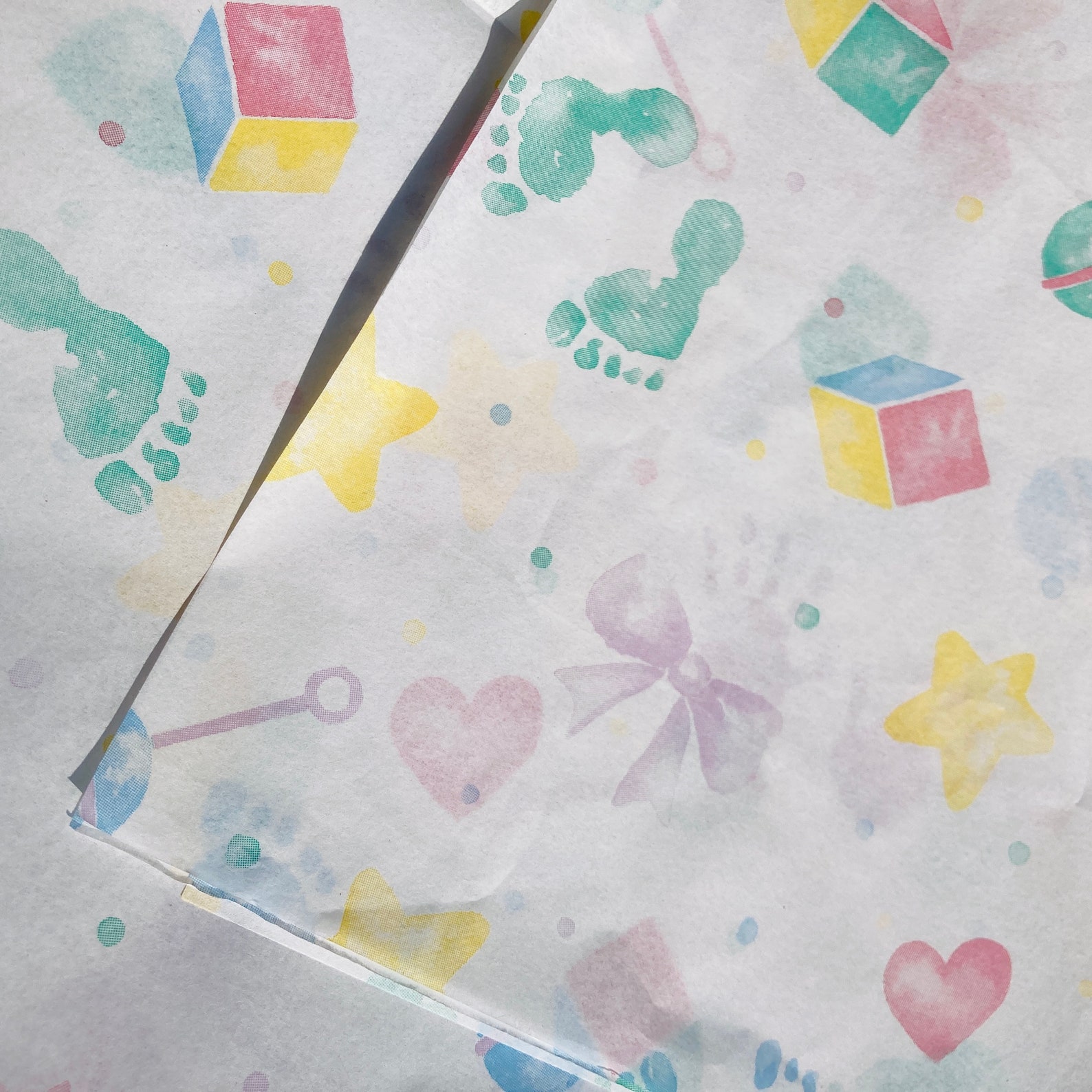 New Born Baby Tissue Paper Gift Wrap Baby Gift Wrapping Etsy