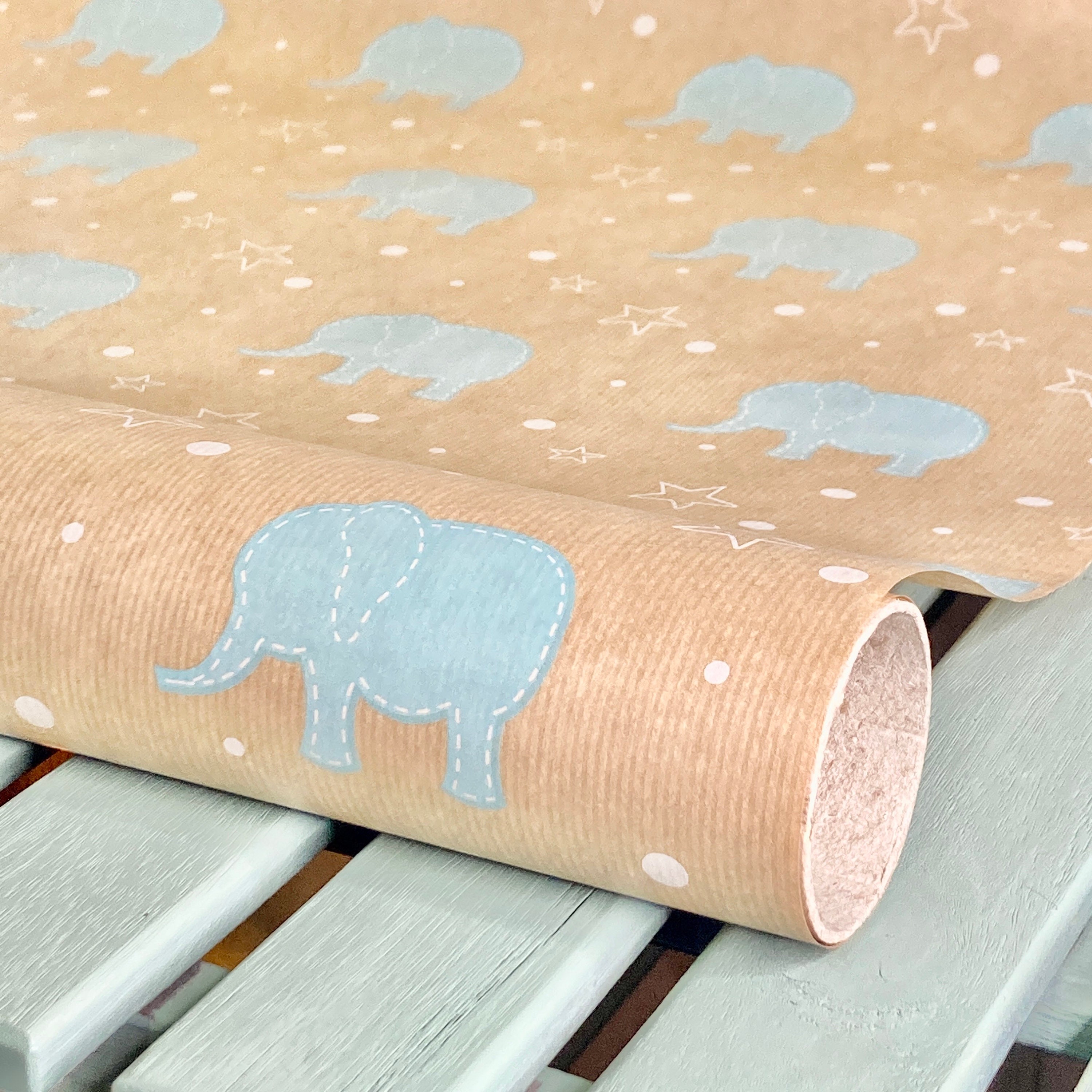 BULKYTREE Baby Shower Wrapping Paper for New Baby Girls - Cute Elephants  Whales Birds Gift Wrap Paper for Kids Birthday Party - 10 Folded Sheets, 20