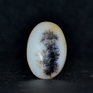 Natural Moss Agate Cabochon 34mm Oval Shape Flat Back