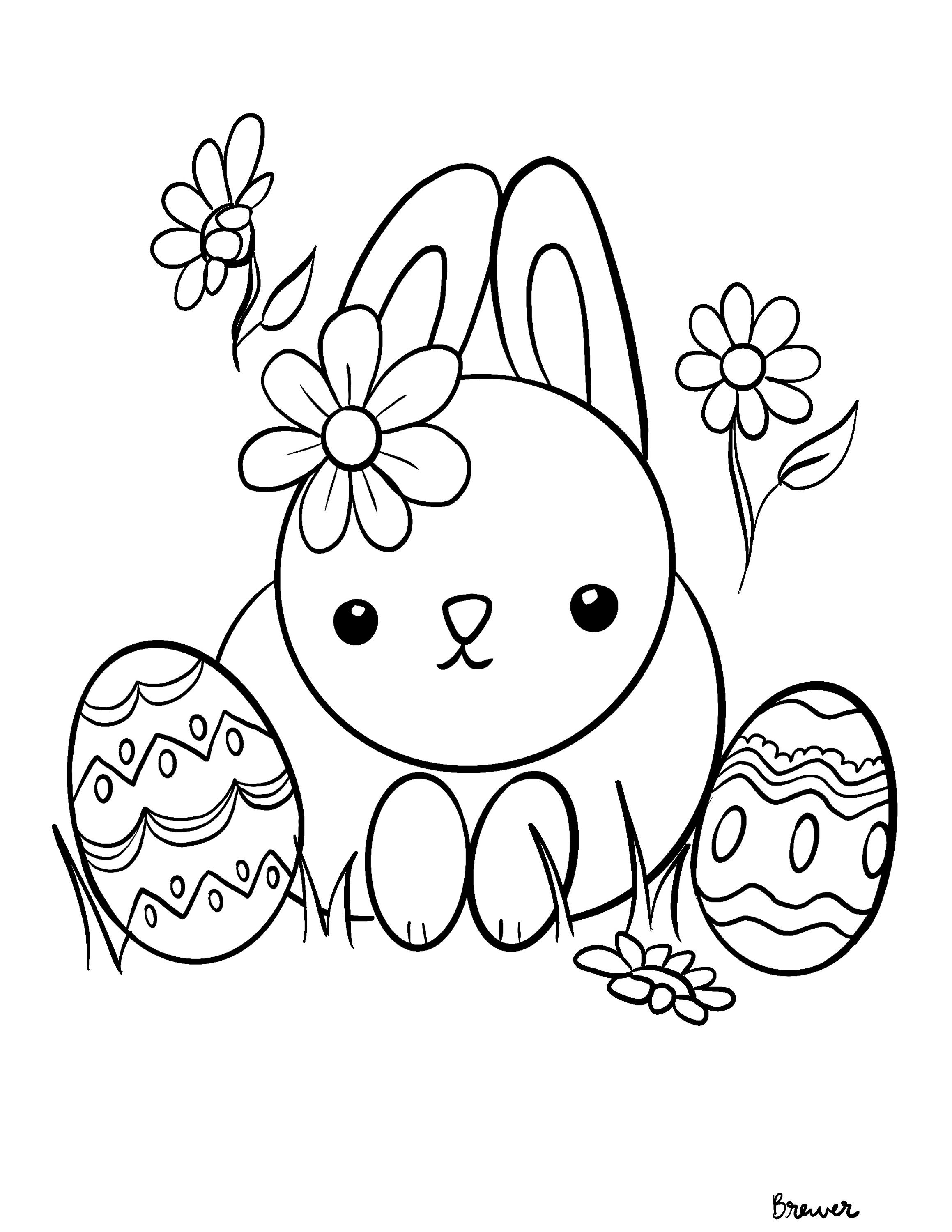 Fun Easter Coloring Pages SET Kids Coloring pages Easter | Etsy