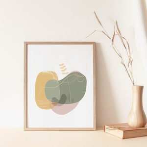 Shoreline Abstract Art Print / Scandinavian Art / Minimalist Wall Prints/ Boho Art Prints / Abstract Art Prints / Wall Decor / Home Decor