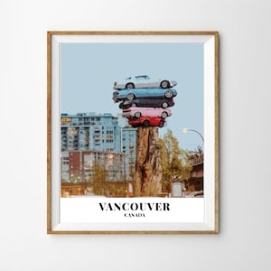 Vancouver Olieverf afdrukken | Vancouver Wall Art | Canada Poster | Reisposter