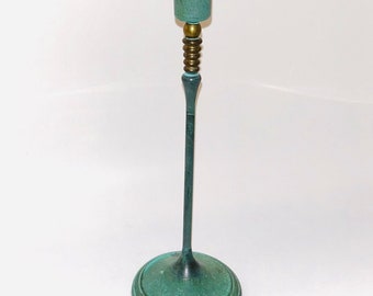 Green candlestick holder | Vintage candlestick holders | Vintage housewares | Vintage home goods |