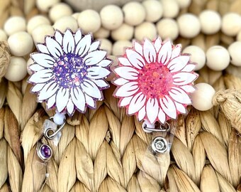 Flower Badge Reel, Badge Reels, Cute Badge Reel