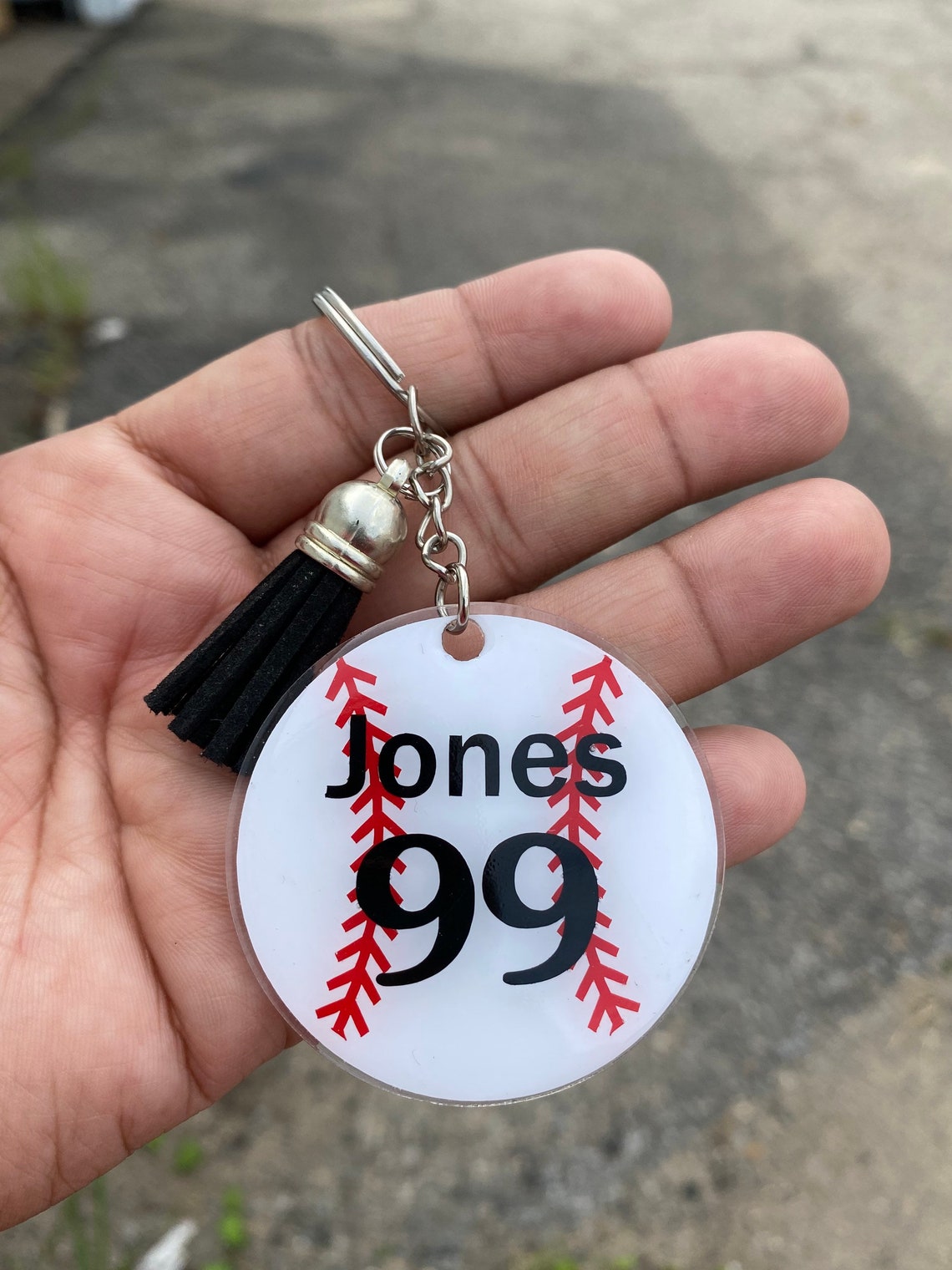 Baseball Keychain Acrylic Keychain Sports Keychain Key Etsy