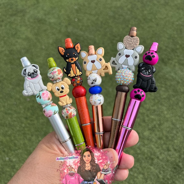 Beaded Pens, Dog Beaded Pens, Pen, Cute Pens