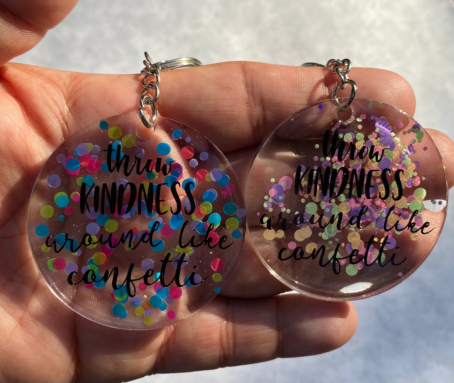 Throw Kindness Around Like Confetti Keychain Keychains Etsy