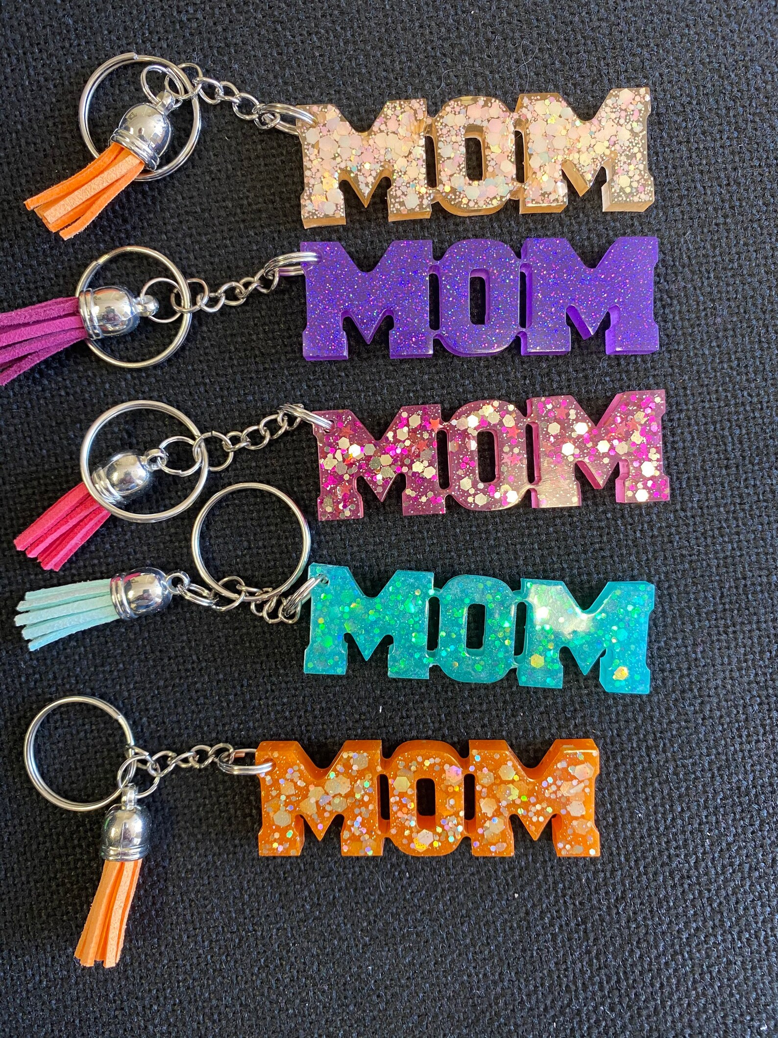 Mom Keychain Keychain Mother Keychain Glitter Resin Etsy
