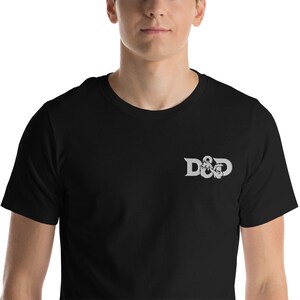 DnD Embroidery Short-Sleeve Unisex T-Shirt Multiple Colors image 1