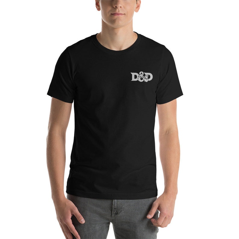 DnD Embroidery Short-Sleeve Unisex T-Shirt Multiple Colors image 3
