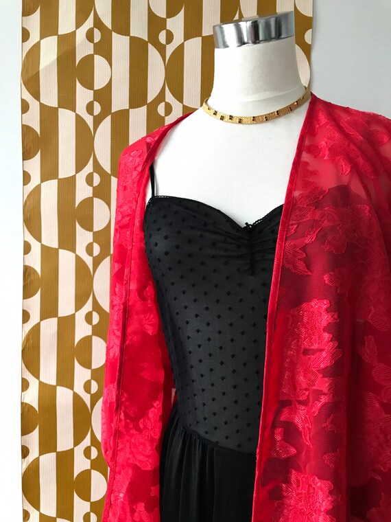 open lace back dress Red Black Polka Dot Swing Dress – ModCloth