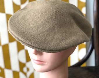 Camel Coloured Woollen Flat Cap