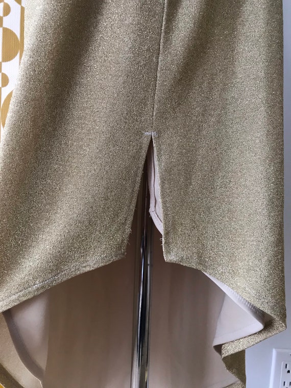 Vintage Strappy Gold Asymmetrical Dress